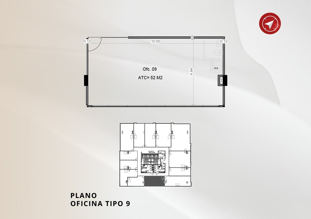 Oficina 52m² - Vista 1